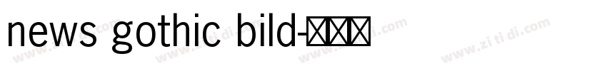 news gothic bild字体转换